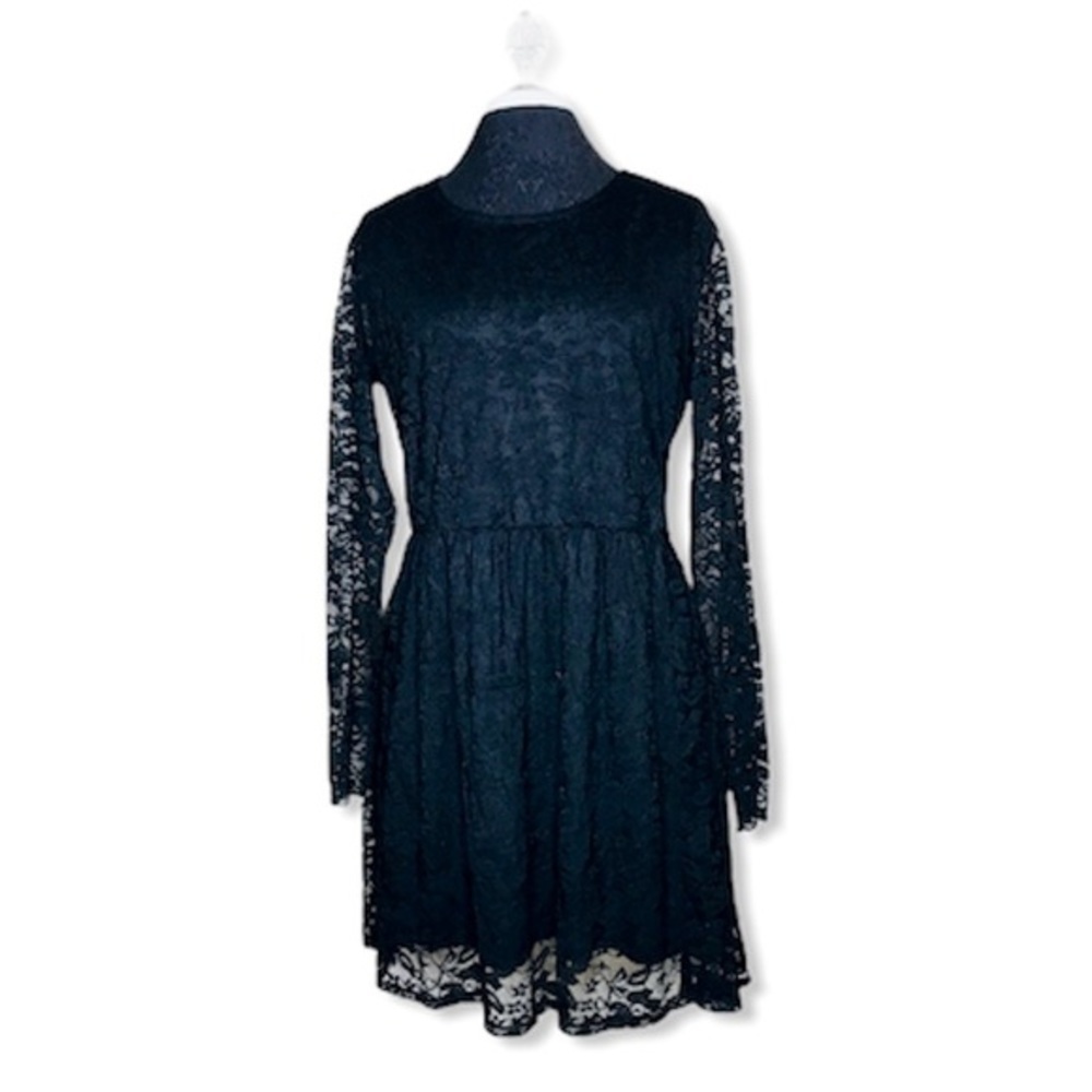 H&M Divided Black Lace Fit & Flare Dress